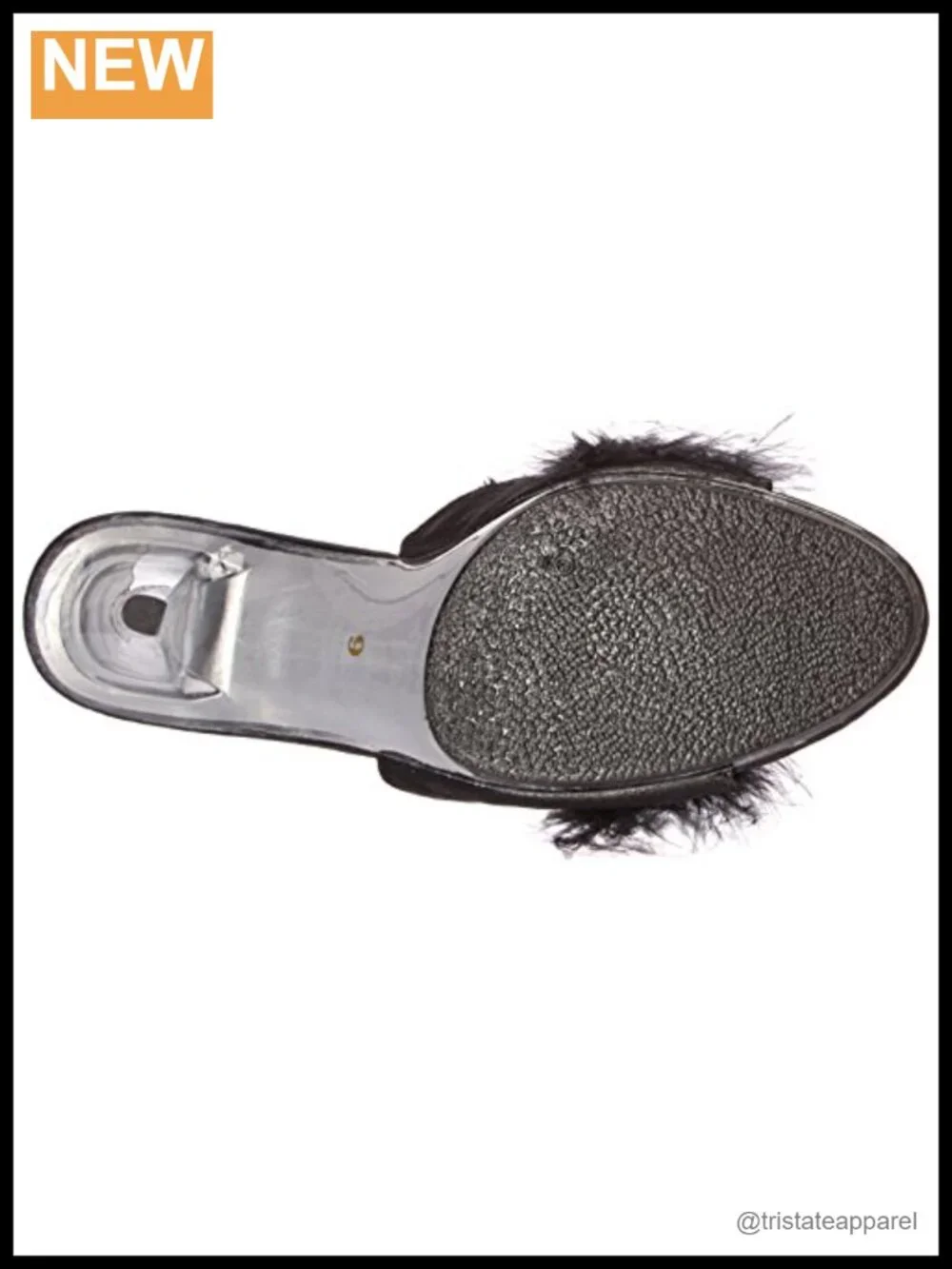 Platform Sandals with 4in Heel and Marabou Detail